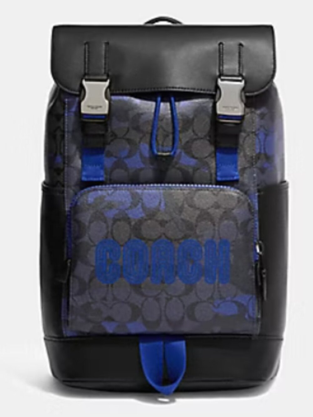 Coach Track Backpack in Signature Canvas with Camo Print & Coach Patch CC016